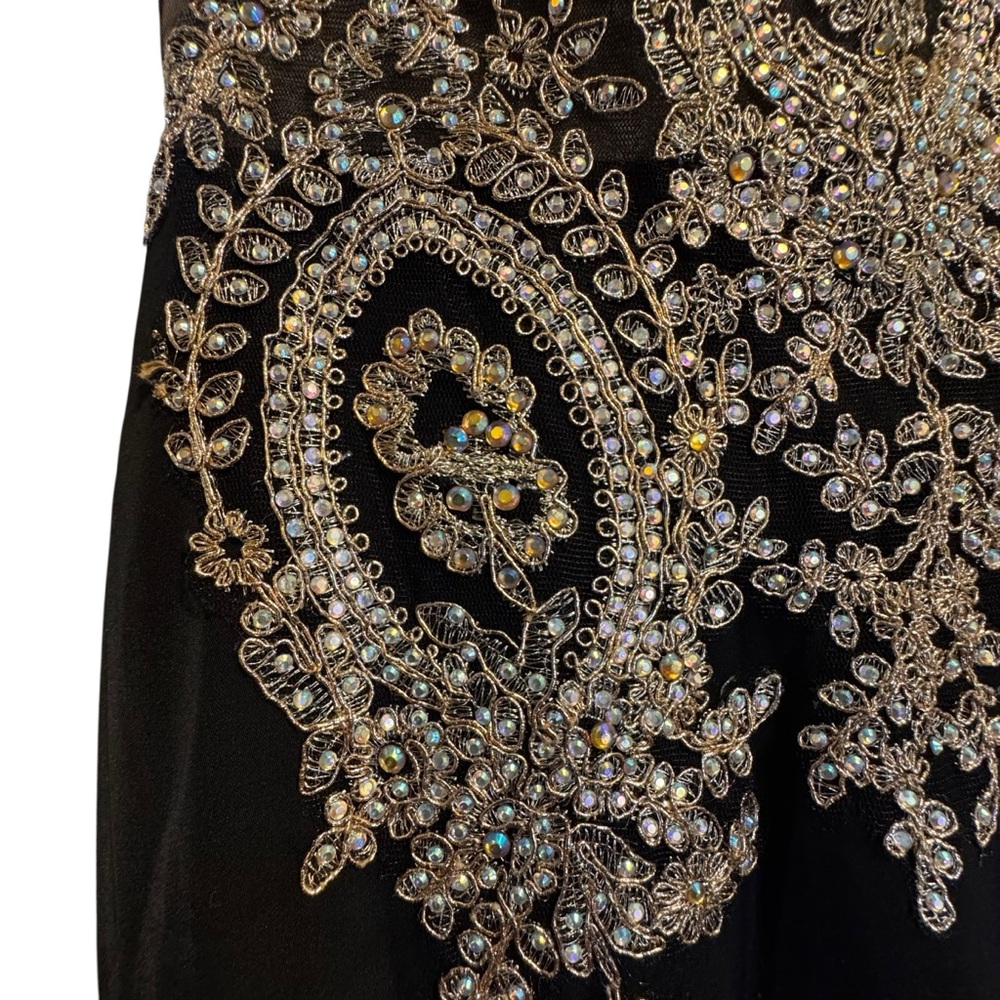 Cinderella Divine Gown 35 Illusion Bodice Gold Lace Crystals - Picture 12 of 15